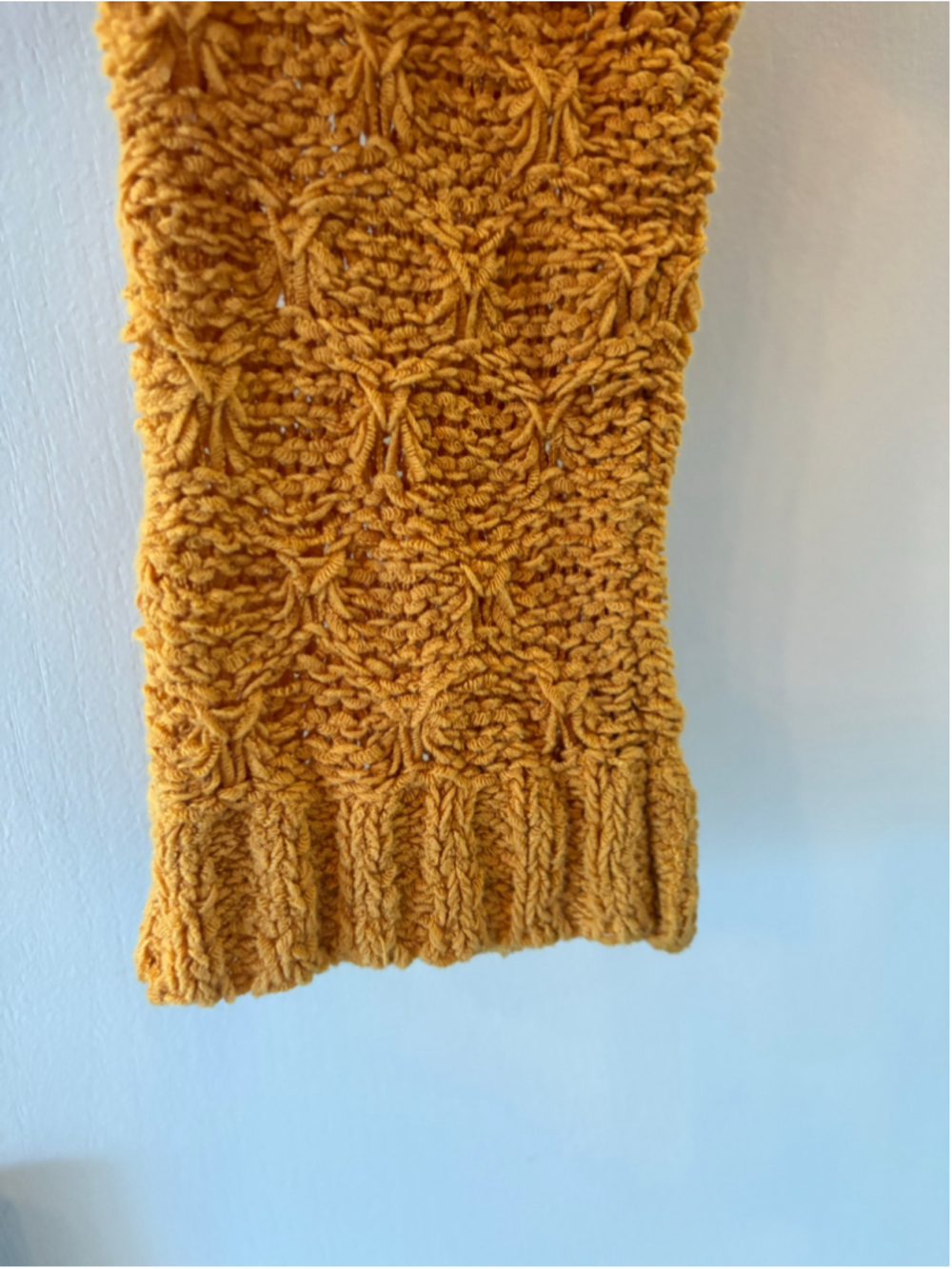 American Eagle Pointelle Knit 3-Button Cardigan Marigold Slouchy Size Small - Picture 5 of 12